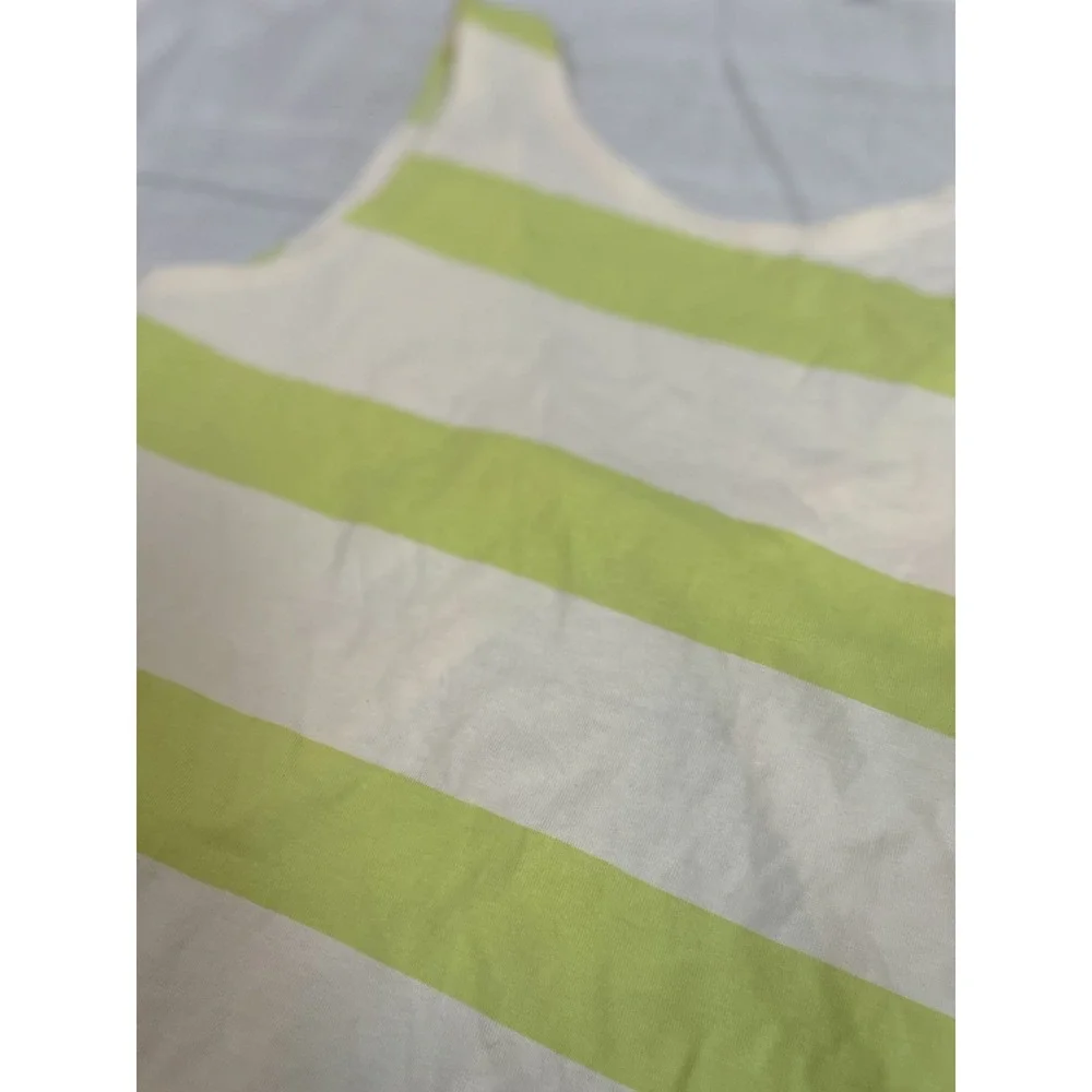 Zara Kids Cross Back Green White Striped Tank Top Girls‎ Size 13/14 164 Colorful